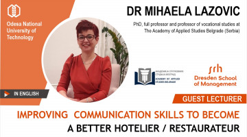 Mihaela Lazovic “Improving communication skills to become a better hotelier / restaurateur”