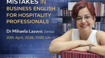 Міжнародний вебінар “Common communication mistakes in Business English for hospitality professionals”